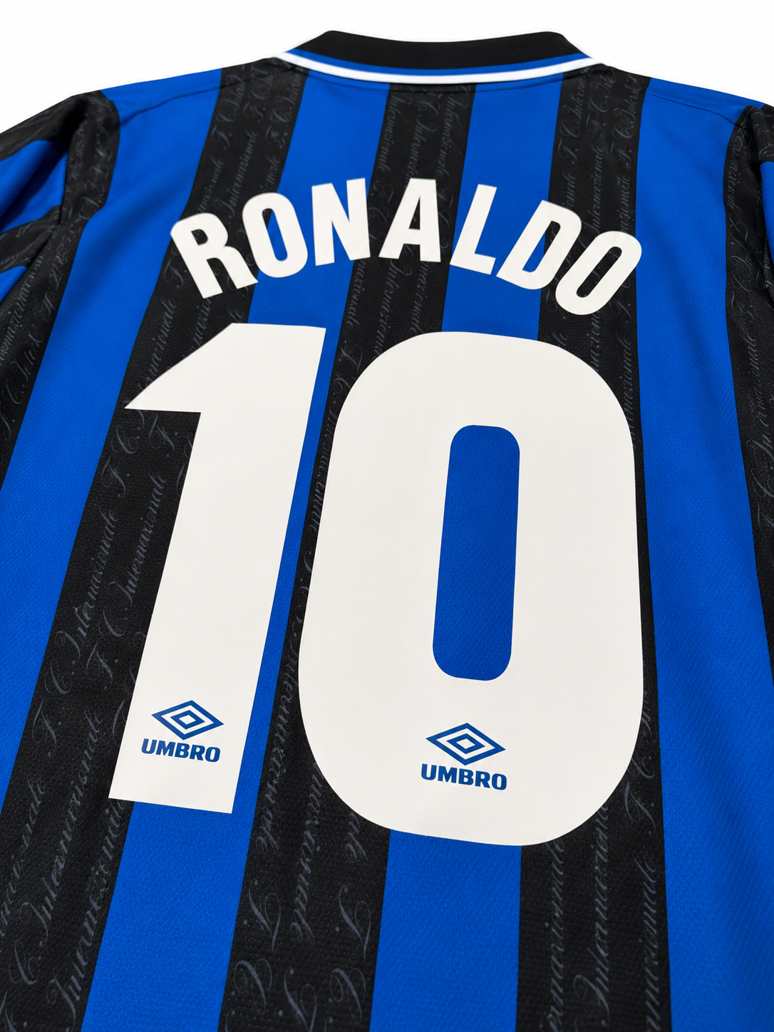 Inter Milan Retro 1998 Home Shirt - Ronaldo 10 ( Medium )
