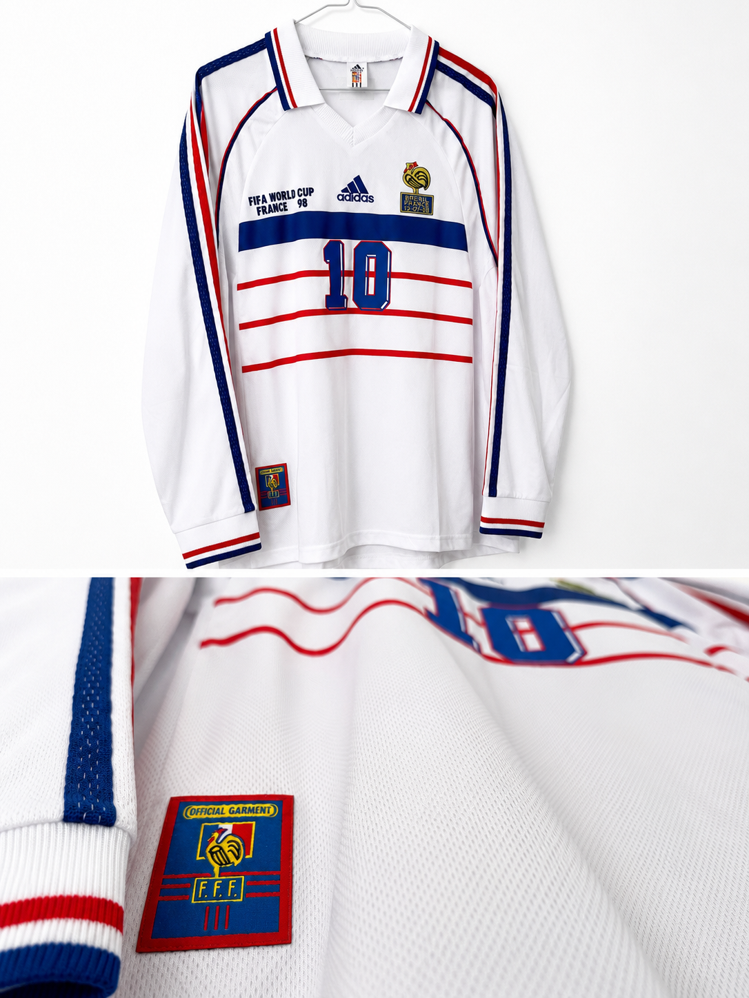 France 1998 Retro Away Shirt - Zidane 10 ( Medium )